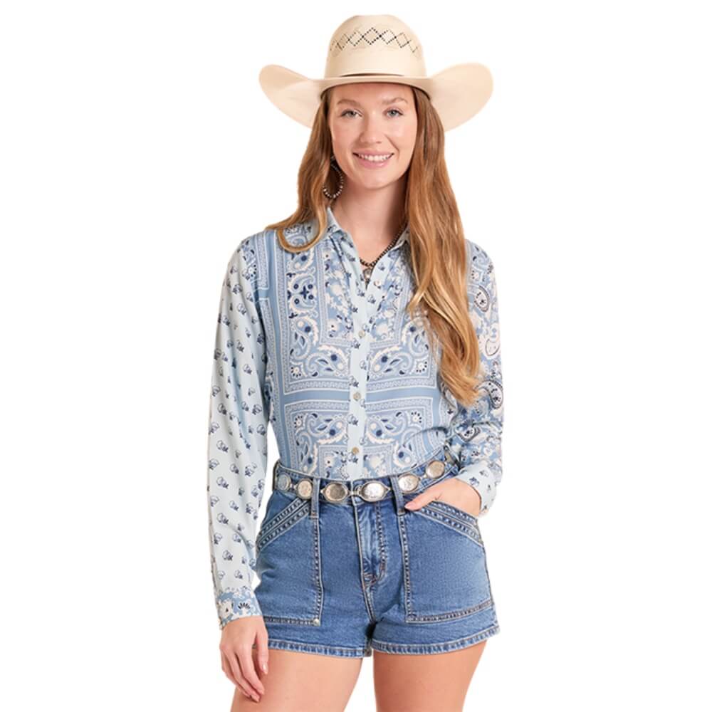 Womens Long Sleeve Western Tops